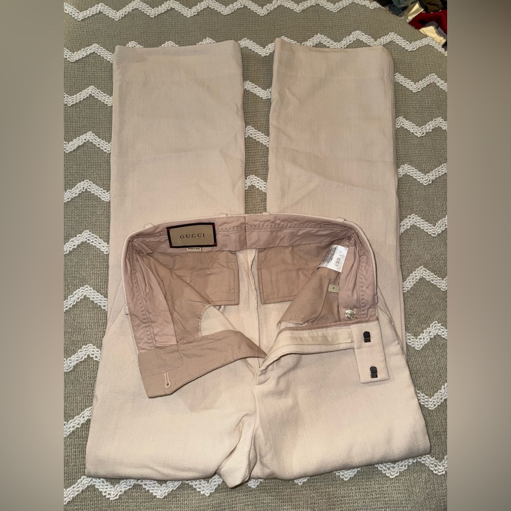 Gucci made in Italy women's Beige Trousers $1750